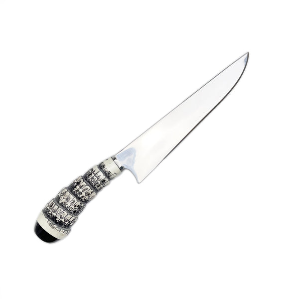 Faca Churrasco Artesanal 8" Campeira Cabo-Rabo Tatu