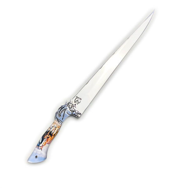 Faca Churrasco Artesanal Língua de Chimango 14" 01